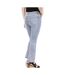 Jean Bleu Clair Femme Monday Premium Droit Fendu - L-2