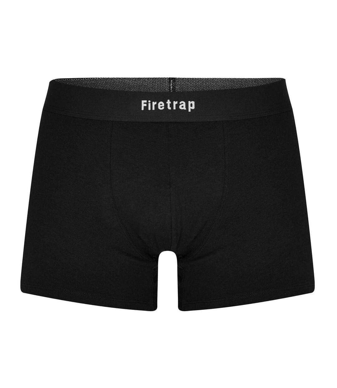 Pack Of 2  Mens Logo Boxer Shorts  Black Firetrap-3