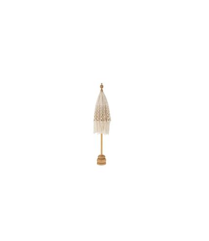 Parasol Déco sur Pied Macramé 95cm Blanc