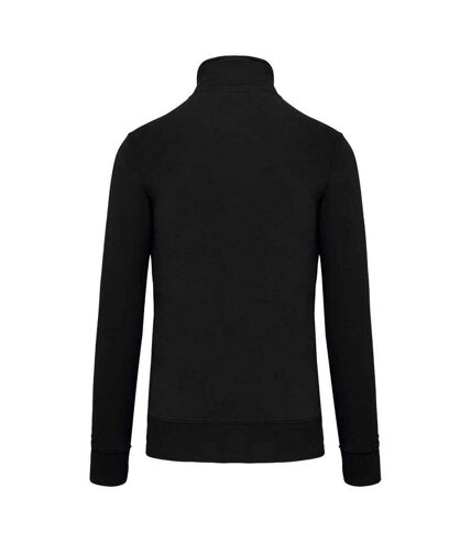 Kariban Mens Zip Neck Sweatshirt (Black)