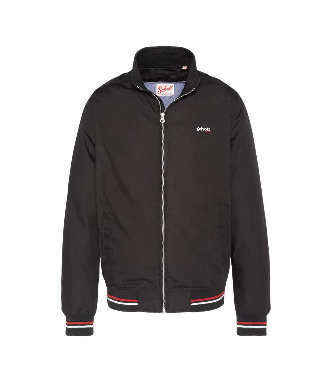 Veste noire homme schott stardusts-1