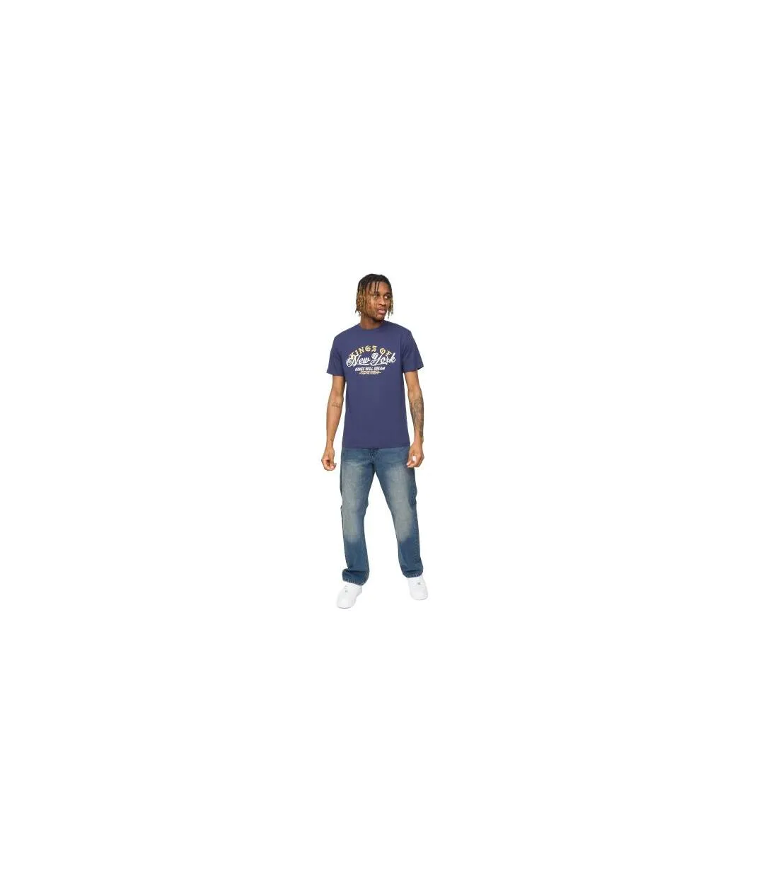 Mens Affiliated Logo T-shirt Navy Kings Will Dream-1