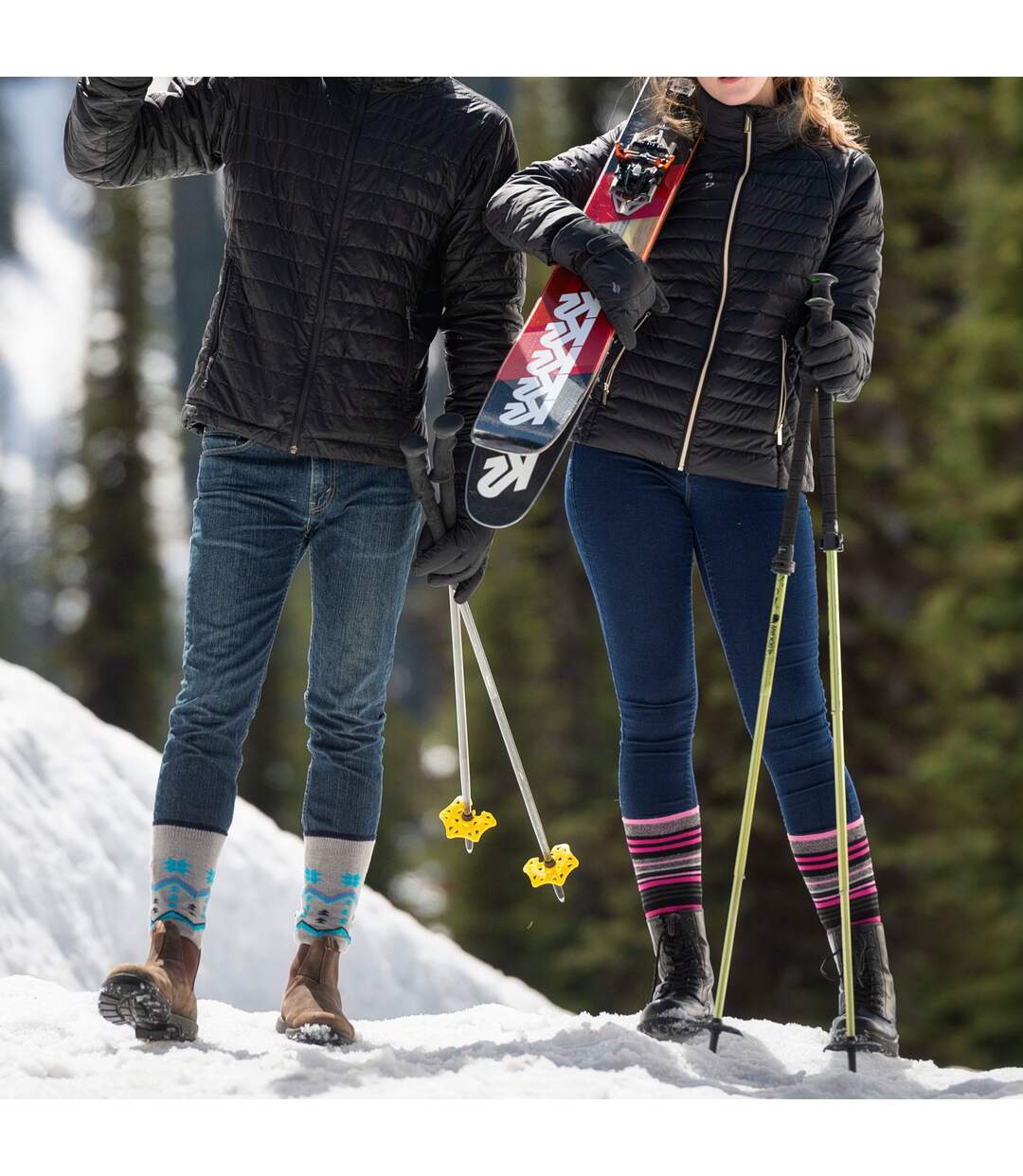 3 Pair Multipack Ultra Lightweight Womens Thermal Ski Socks-5