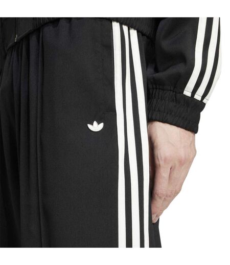 Mens Woven Baggy Tracksuit Bottoms Black Adidas
