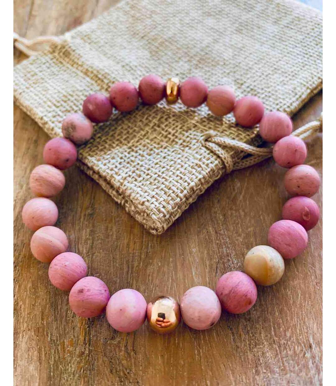 Bracelet en rhodochrosite-3