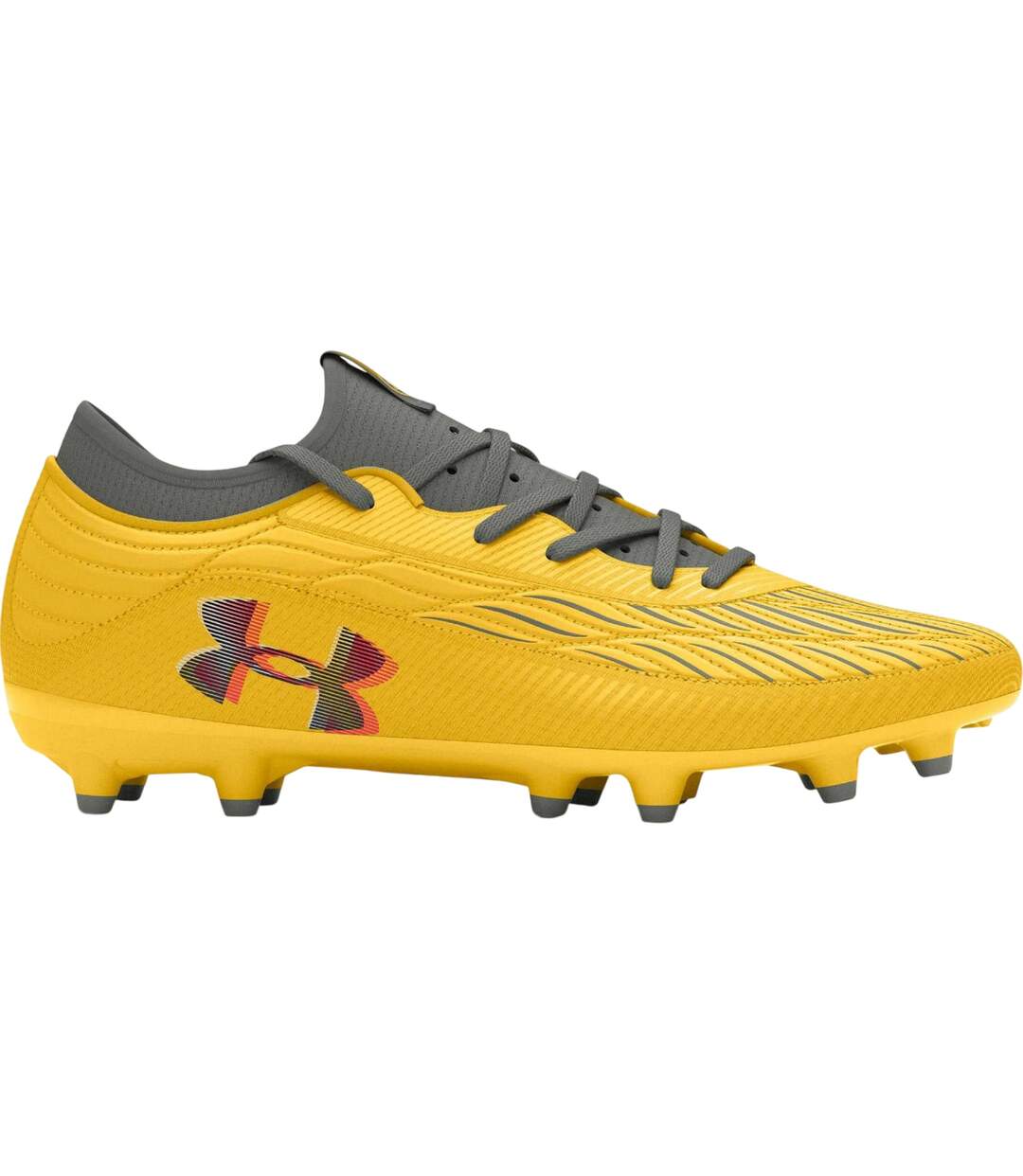 Mens Magnetio Select Firm Ground Football Boots Yellow Grey Under Armour-3