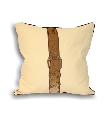 Polo strap cushion cover 18 x 18 inch cream Riva Home