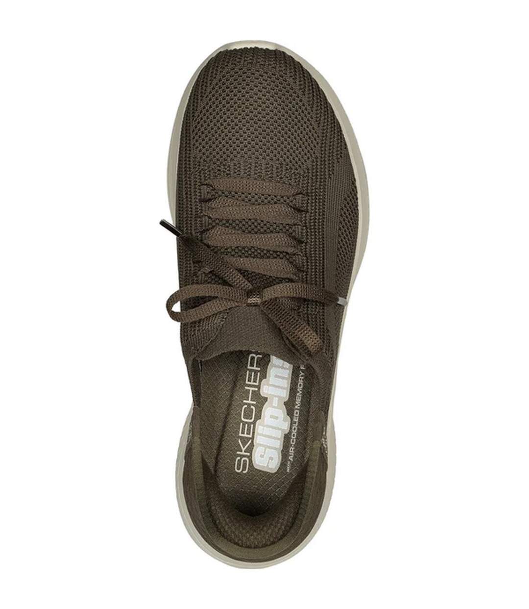 Womens/ladies Ultra Flex 3.0 Brilliant Path Trainers Olive Skechers-4