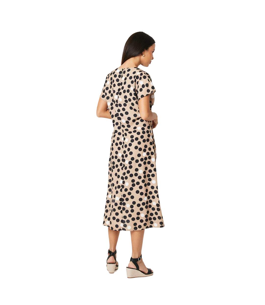 Womens/ladies spotted midi dress neutral Principles-2