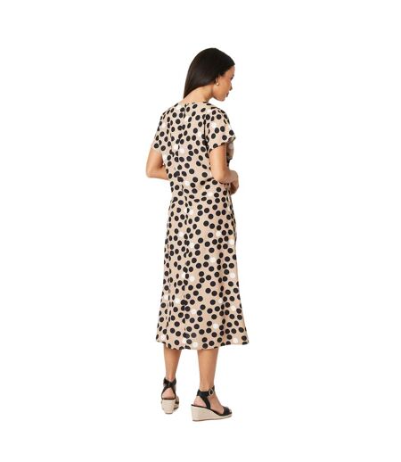 Womens/ladies spotted midi dress neutral Principles