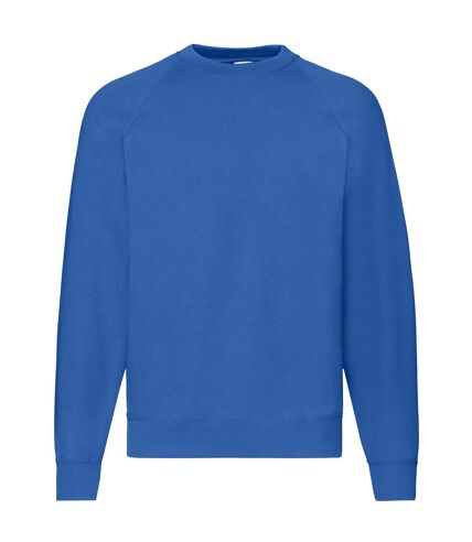 Mens classic 80/20 raglan sweatshirt royal blue Fruit of the Loom