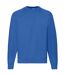 Mens classic 80/20 raglan sweatshirt royal blue Fruit of the Loom