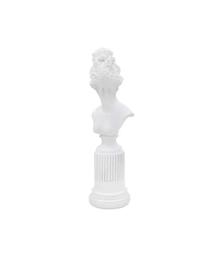 Statuette Buste Femme Déco Terrence 35cm Blanc