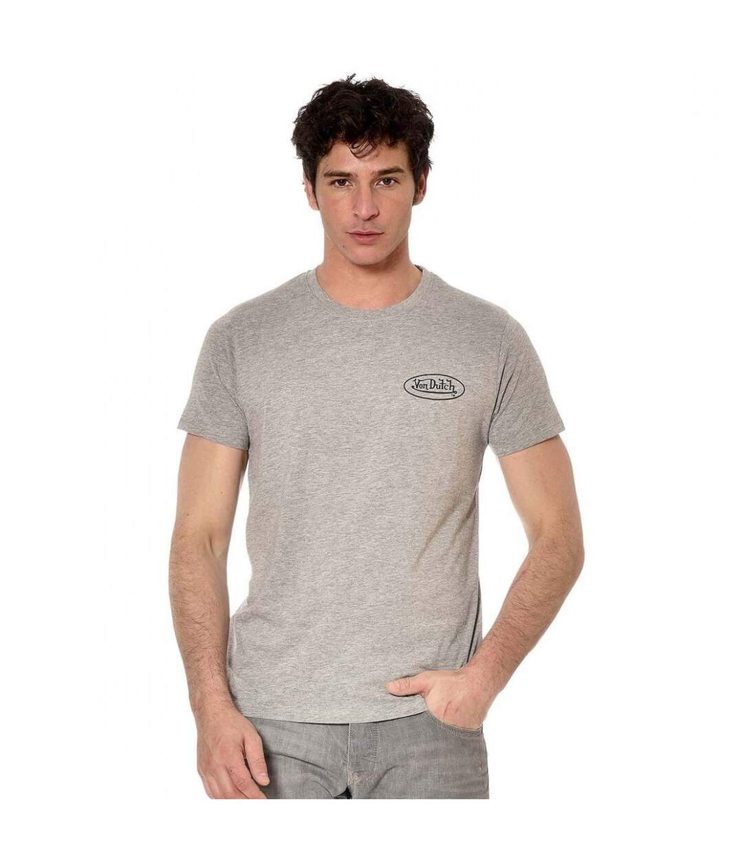 T-shirt Von Dutch homme coupe droite avec petit imprimé poitrine Dary