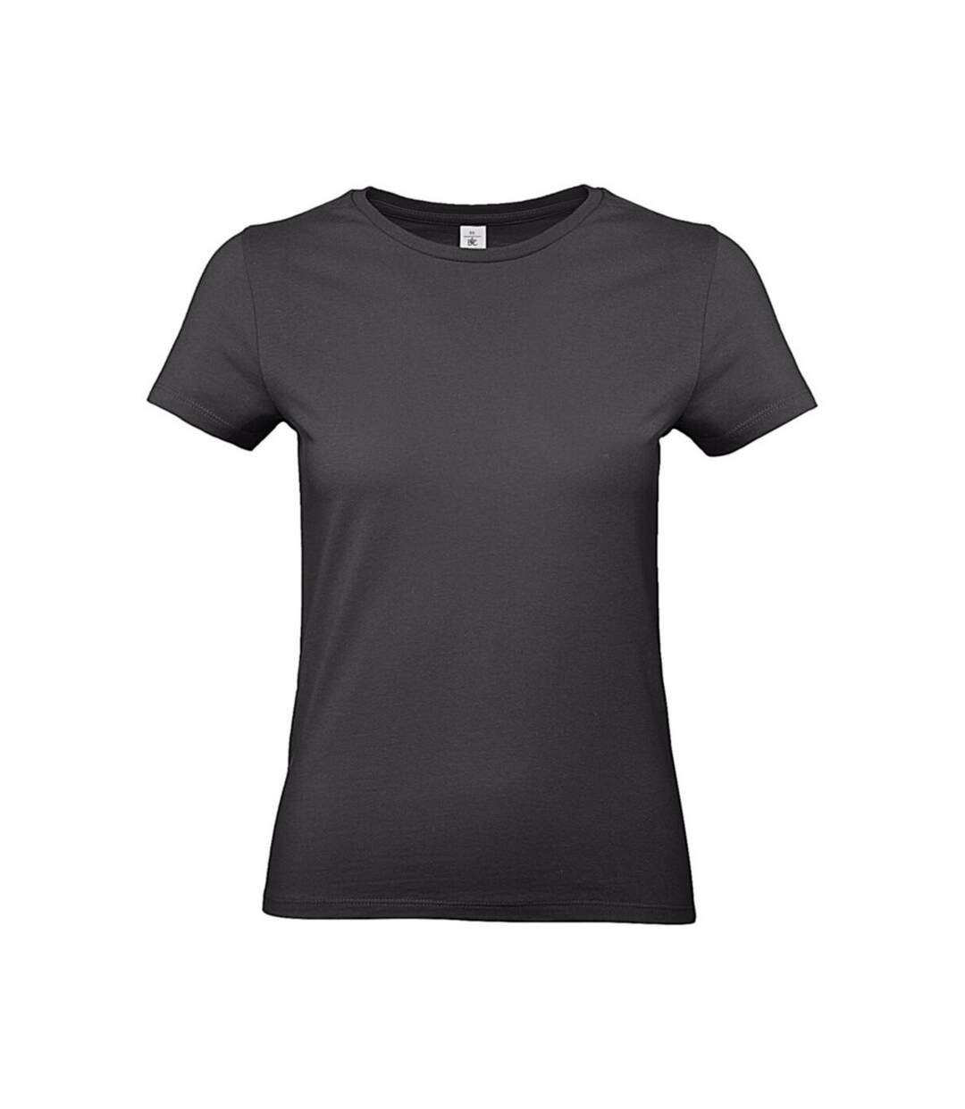 Womens/ladies #e190 T-shirt Used Black B&C-1