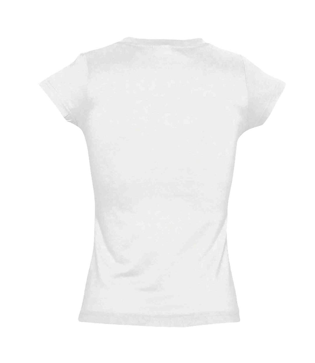 T-shirt manches courtes moon femme blanc SOLS-2