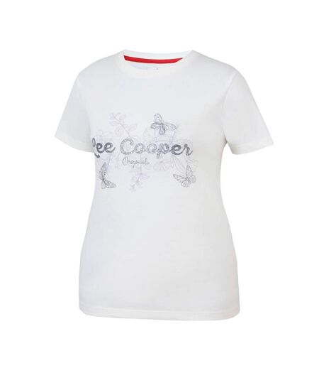 T-shirt Motif/style Fleurs Classic Femme Crème Lee Cooper