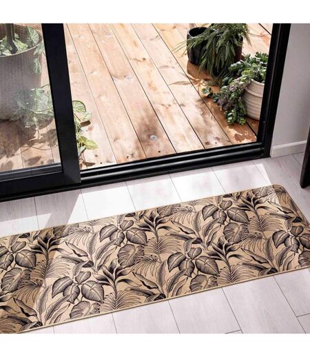 Tapis Déco Imprimé Stylis 45x120cm Naturel & Noir