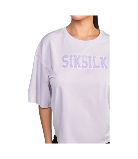 T-shirt court varsity femme violet SikSilk