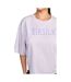 T-shirt court varsity femme violet SikSilk-4