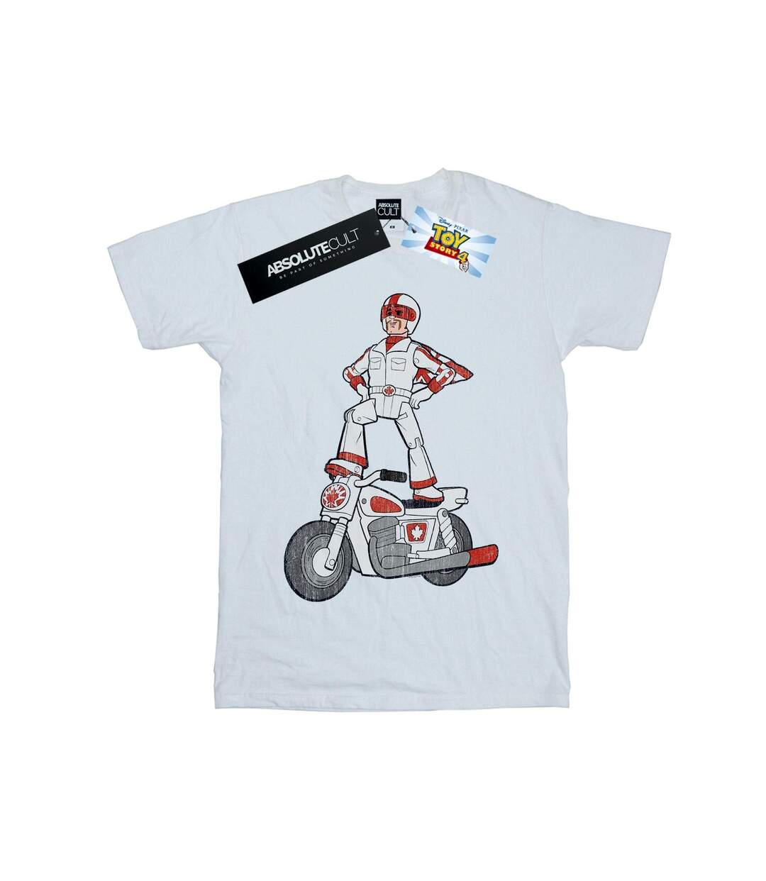 Disney Womens/Ladies Toy Story 4 Duke Caboom Pose Cotton Boyfriend T-Shirt (Blanc) - UTBI47010-1