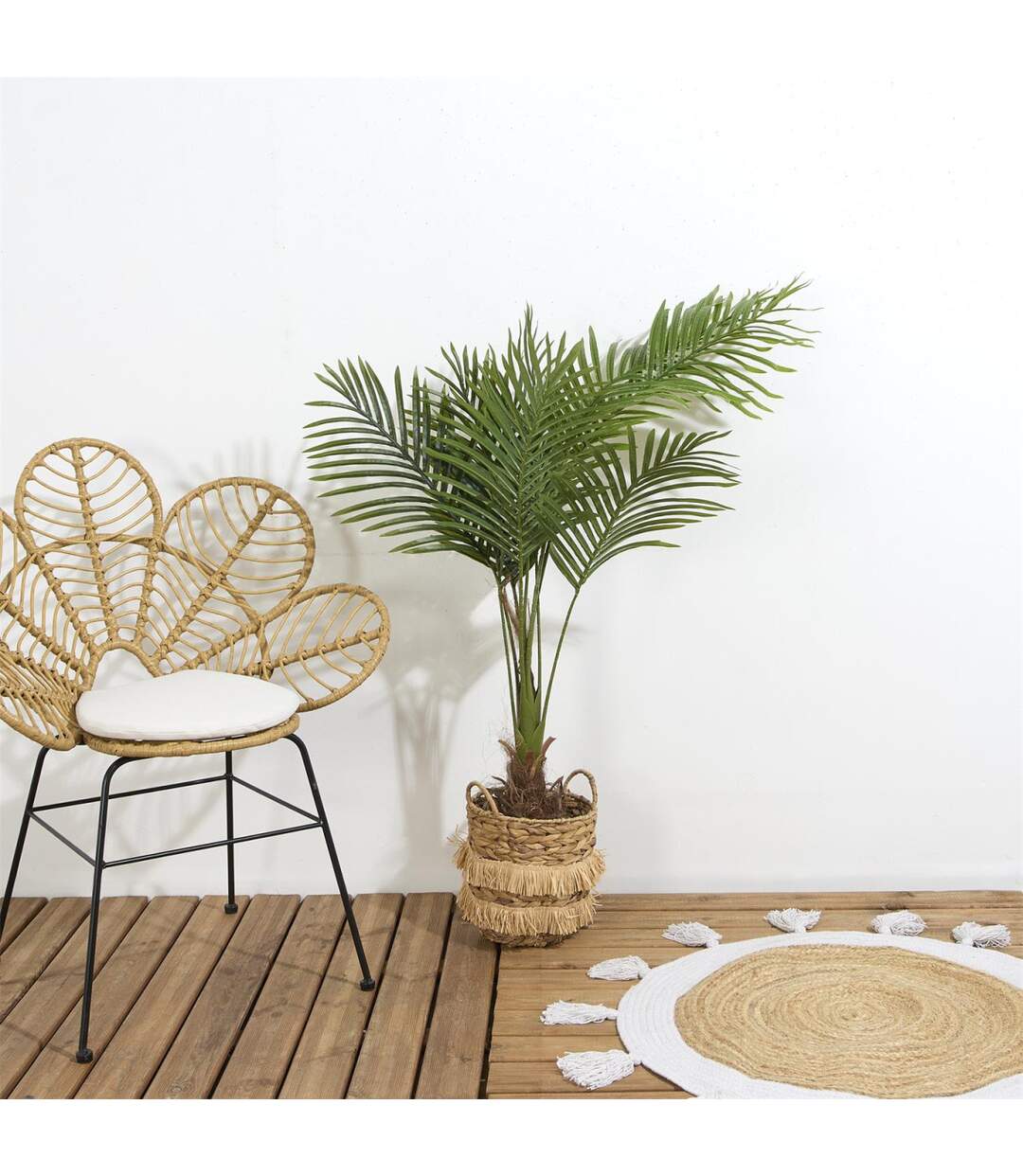 Palmier Artificiel en Pot Wilbur 120cm Vert-3
