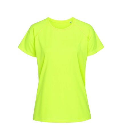 Stedman Womens/Ladies Raglan Mesh T-Shirt (Cyber Yellow)