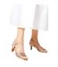 Womens/ladies Ellen Diamante Straps Heeled Sandals Rose Gold Good For The Sole-3