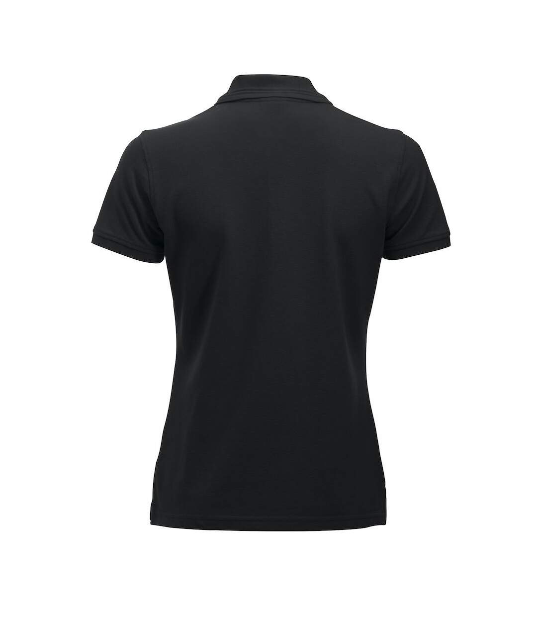 Womens/ladies Manhattan Polo Shirt Black Clique-2