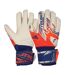 Childrens/kids Attrakt Silver Goalkeeper Gloves Orange Blue White Reusch-3