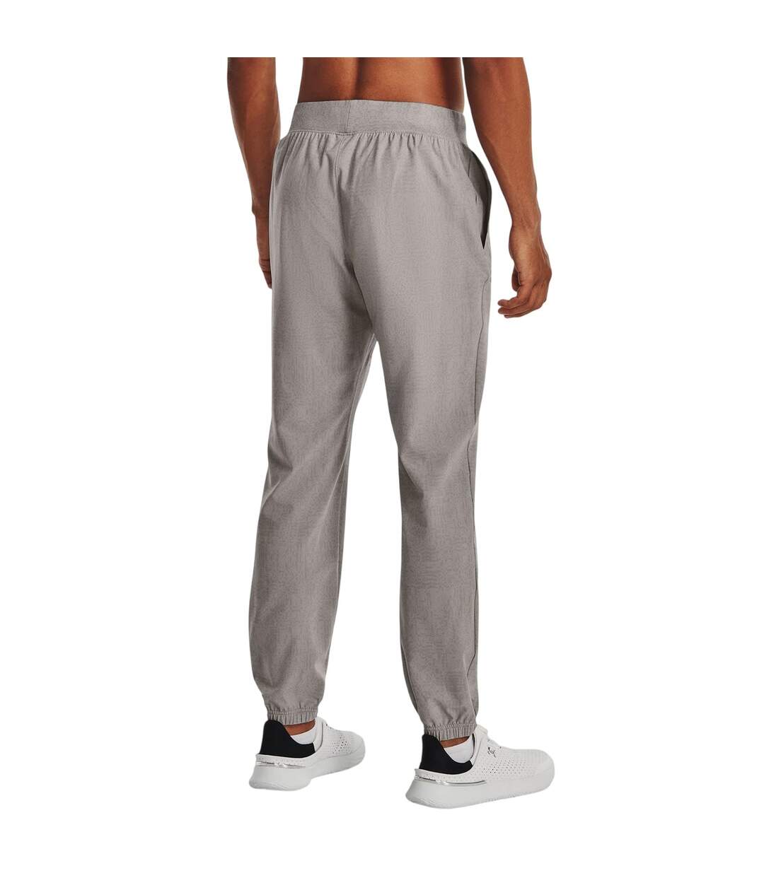 Mens Woven Stretch Regular Jogging Bottoms Grey Under Armour-3