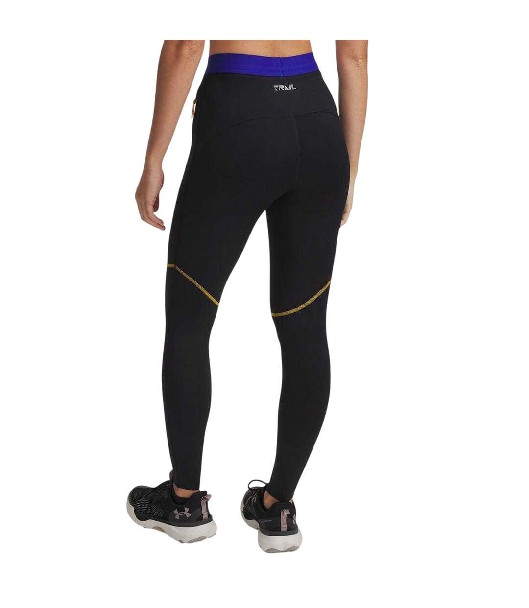 Womens/ladies Trail Run Leggings Black Under Armour-3