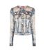 T-shirt Motif/style Effet Denim Clauvet Femme Bleu Denim Délavé Diesel-1