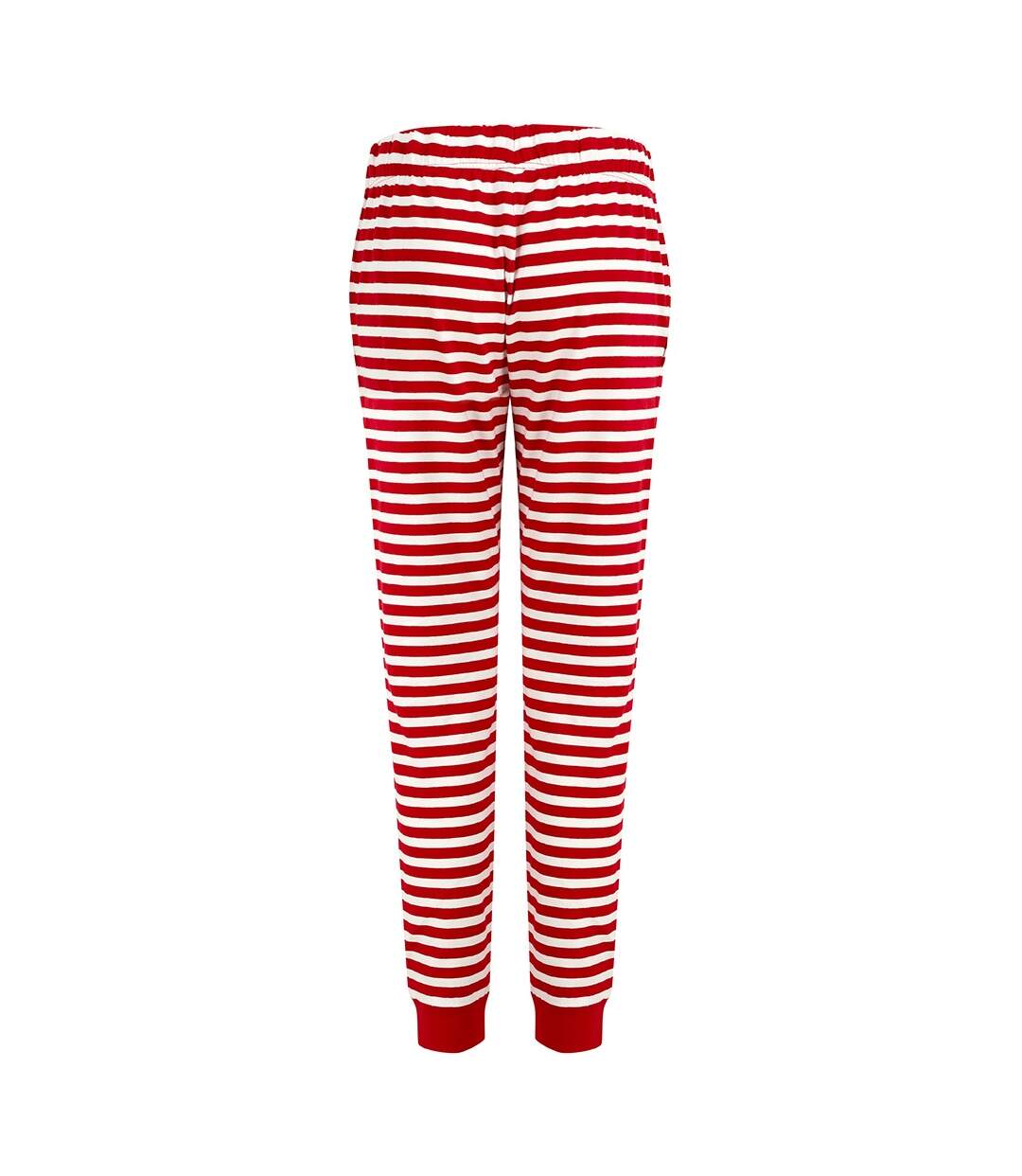 Womens/ladies stripe lounge pants red/white SF-4