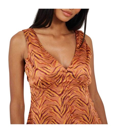 Robe Courte Motif/style Abstrait Femme Orange Brave Soul