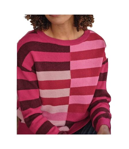 Pull Motif/style Décalé Femme Rose WoolOvers