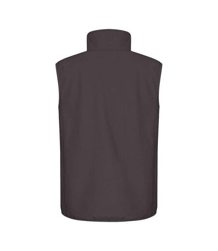 Mens Classic Soft Shell Jacket Dark Grey Clique