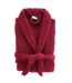 Peignoir Col Châle en Coton Tendresse Rubis-1