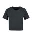 T-shirt Court Femme Anthracite New Morning Studios-1
