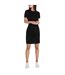 Womens/ladies drawstring t-shirt dress black Superdry-3