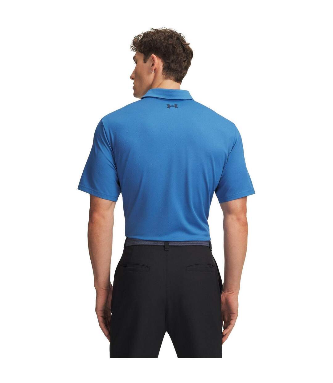 Mens Performance Breathable Athletic Polo Shirt Capri Blue Under Armour-2