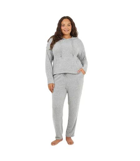 Sweat À Capuche Femme Gris Chiné Brave Soul
