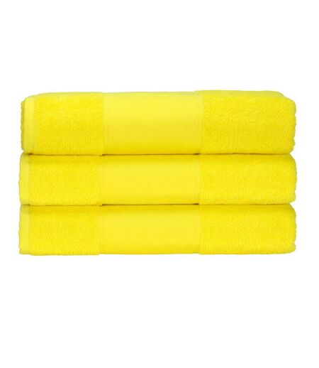 A&R Towels Print-Me Hand Towel (Bright Yellow) - UTRW6036
