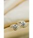 925 Silver White Zircon Round Stone Bohemian Midi Bichiya Toe Ring