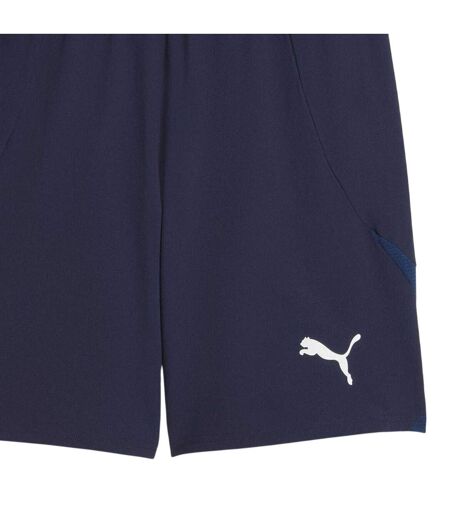 Mens Teamfinal Football Shorts Navy White Blue Puma