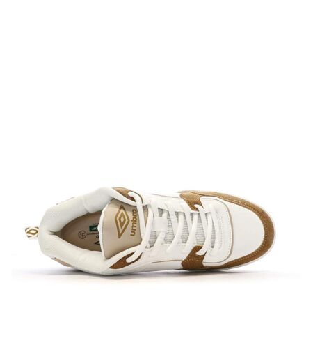 Baskets blanches/beiges/camel homme umbro tywen