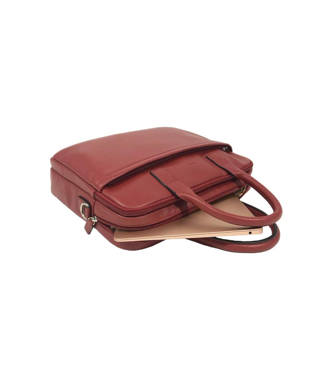 Katana - Cartable femme en cuir 14 2 cpts - rouge - 8641-3