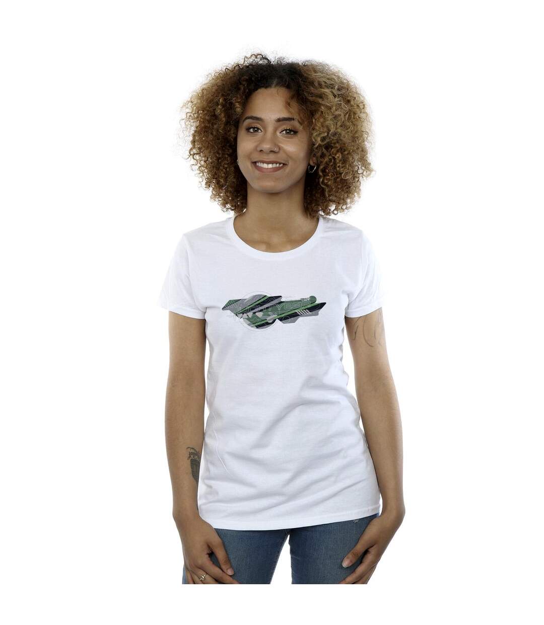 Disney T-shirt en coton Femme/Ladies Lightyear Graphic Title (Blanc) - UTBI29123-2