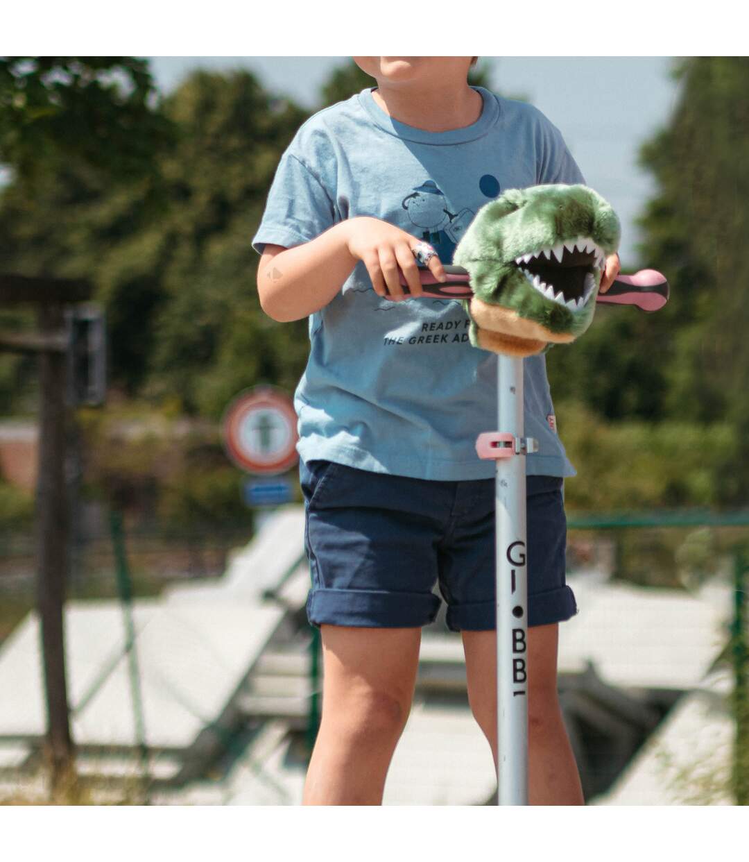 Tête de trotinettes collection SOFT ANIMALS T Rex Hendrix-2