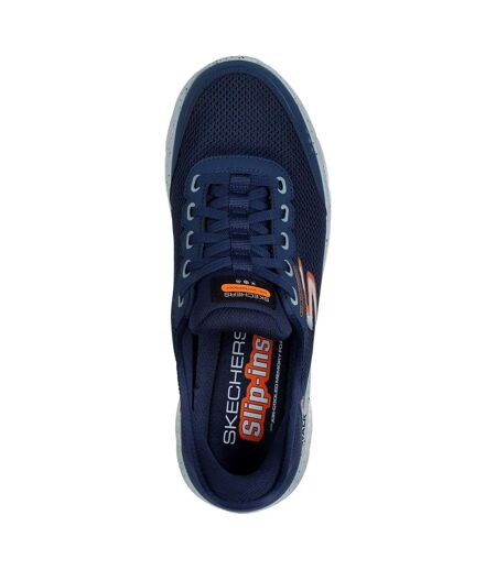 Mens go walk flex trainers navy Skechers